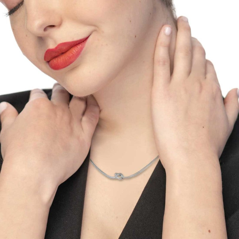 Marlù - Collana con nodo catena silver regolabile | Rohome