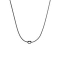 Marlù - Collana regolabile con nodo catena snake nero  | Rohome