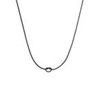 Marlù - Collana regolabile con nodo catena snake nero  | Rohome