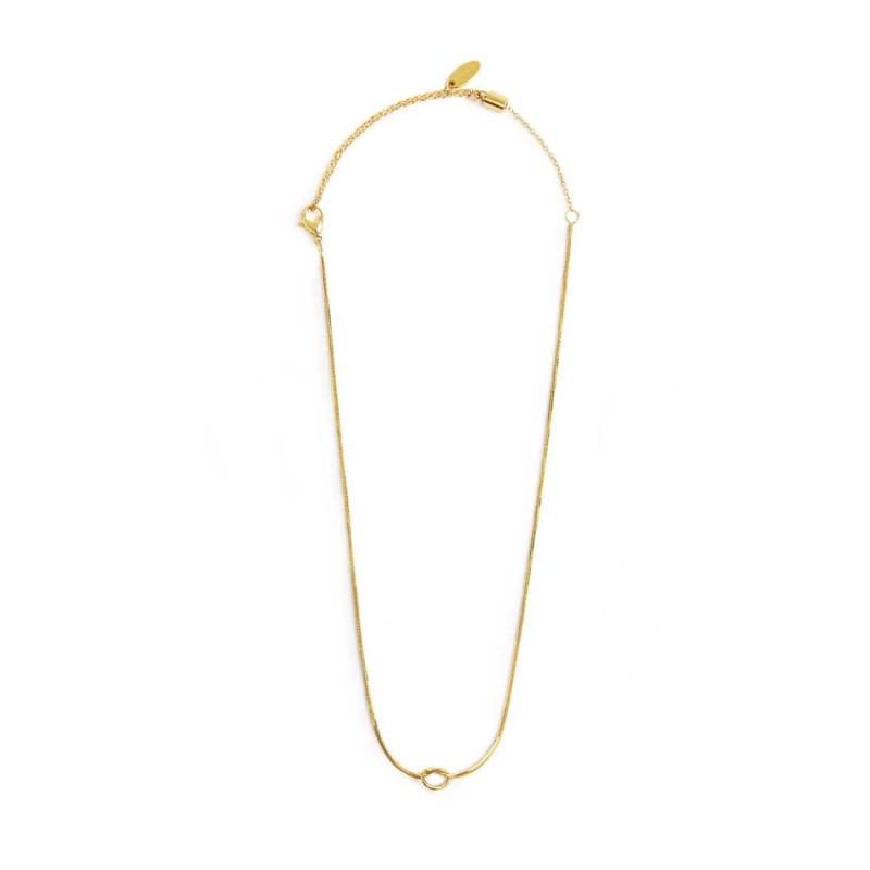 Marlù - Collana regolabile con nodo catena snake oro| Rohome