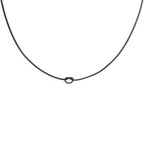 Marlù - Collana regolabile con nodo catena snake nero  | Rohome