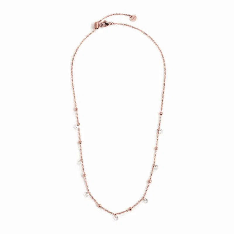 Marlù - Collana rosè con zirconi e sfere | Rohome