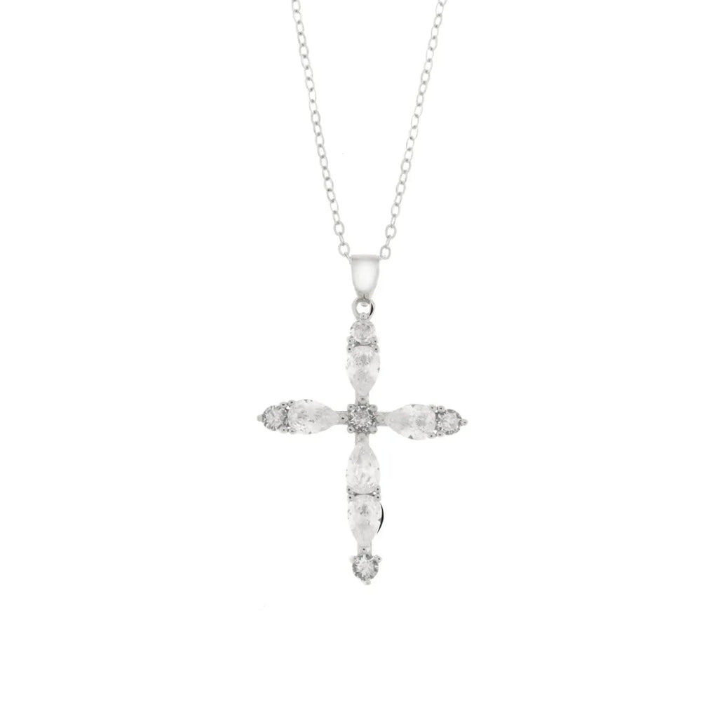 Collana in Argento a forma di croce con zirconi | Rohome | Rohome