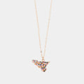 Collana in Argento con ciondolo Sicilia e zirconi multicolor | Rohome | Rohome