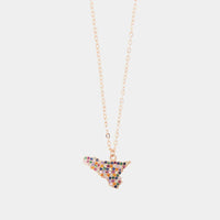 Collana in Argento con ciondolo Sicilia e zirconi multicolor | Rohome - Rohome
