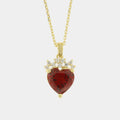 Collana in Argento con pendente cuore rosso e zircone | Rohome | Rohome
