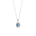 Collana in Argento con zirconi trasparente e blu | Rohome | Rohome