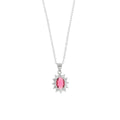 Collana in Argento con zirconi trasparente e rosso| Rohome | Rohome