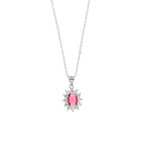 Collana in Argento con zirconi trasparente e rosso| Rohome - Rohome