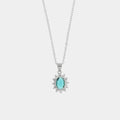 Collana in Argento con zirconi trasparente ed azzurro | Rohome | Rohome