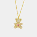 Collana in Argento ed oro con pendente teddy | Rohome | Rohome