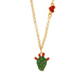 Collana in metallo con cactus siciliano smaltato | Rohome | Rohome
