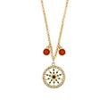 Collana in metallo con ruota siciliana e pietre colorate | Rohome | Rohome
