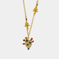 Collana in metallo conc cactus e pietre colorate | Rohome | Rohome