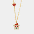 Collana in metallo oro con charms casa | Rohome | Rohome