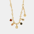 Collana in metallo oro con charms family | Rohome | Rohome