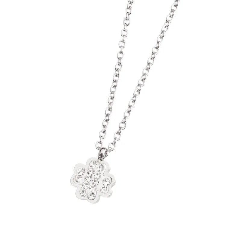 Marlù - Collana quadrifoglio con cristalli | Rohome