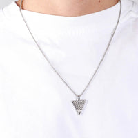 Collana Uomo in Acciaio con triangolo nero | Rohome - Rohome