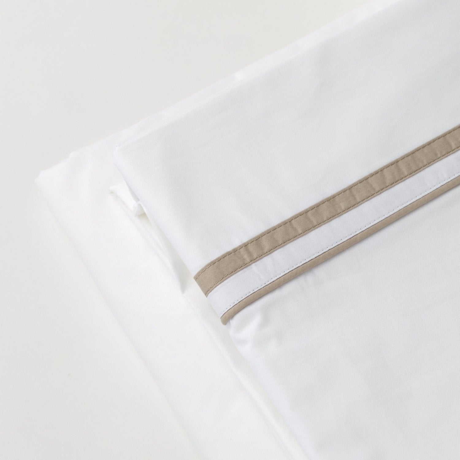 Completo letto in cotone Percalle Mirage bianco | Rohome | Rohome