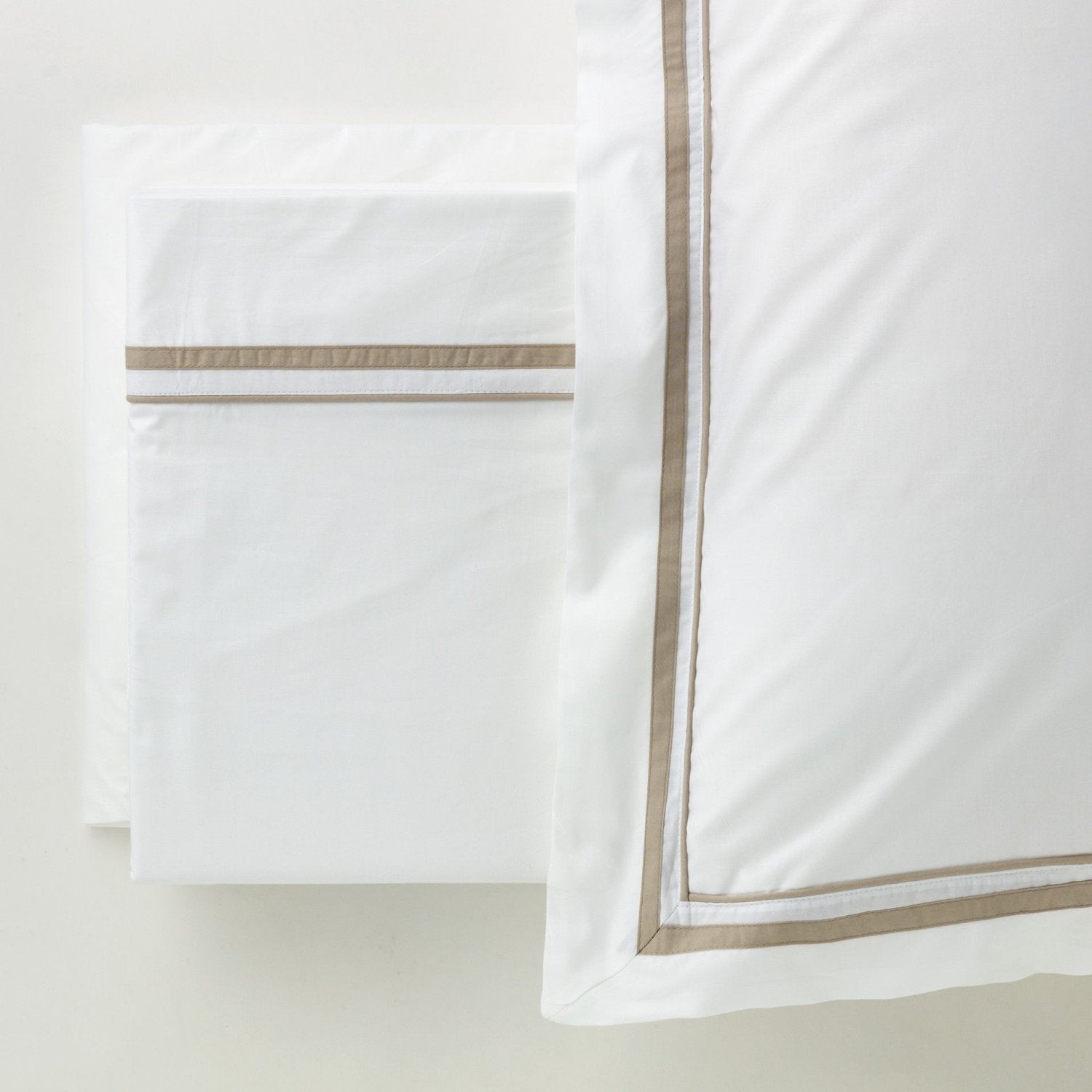 Completo letto in cotone Percalle Mirage bianco | Rohome | Rohome