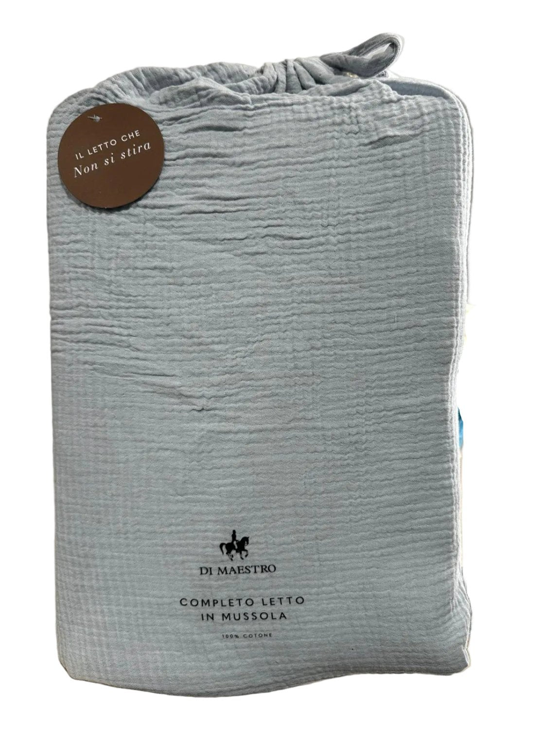 Completo letto mussola light blue matrimoniale | Rohome | Rohome