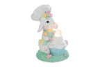 Coniglio chef pasticciere con led in resina h.14.5cm | Rohome | Rohome