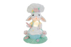 Coniglio chef pasticciere con led in resina h.14.5cm | Rohome | Rohome