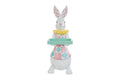 Coniglio pasquale grande con vassoio in resina h61.5cm | Rohome | Rohome