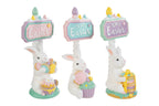 Coniglio pasquale in resina con cartello happy easter | Rohome | Rohome