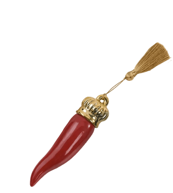 Corno portafortuna in ceramica piccolo 16cm rosso | Rohome | Rohome