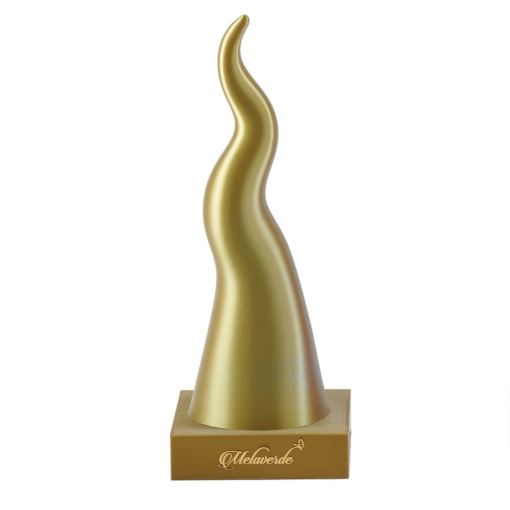 Corno portafortuna in PLA h.28cm con base champagne | Rohome | Rohome