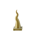Corno portafortuna in PLA h.17cm con base champagne | Rohome