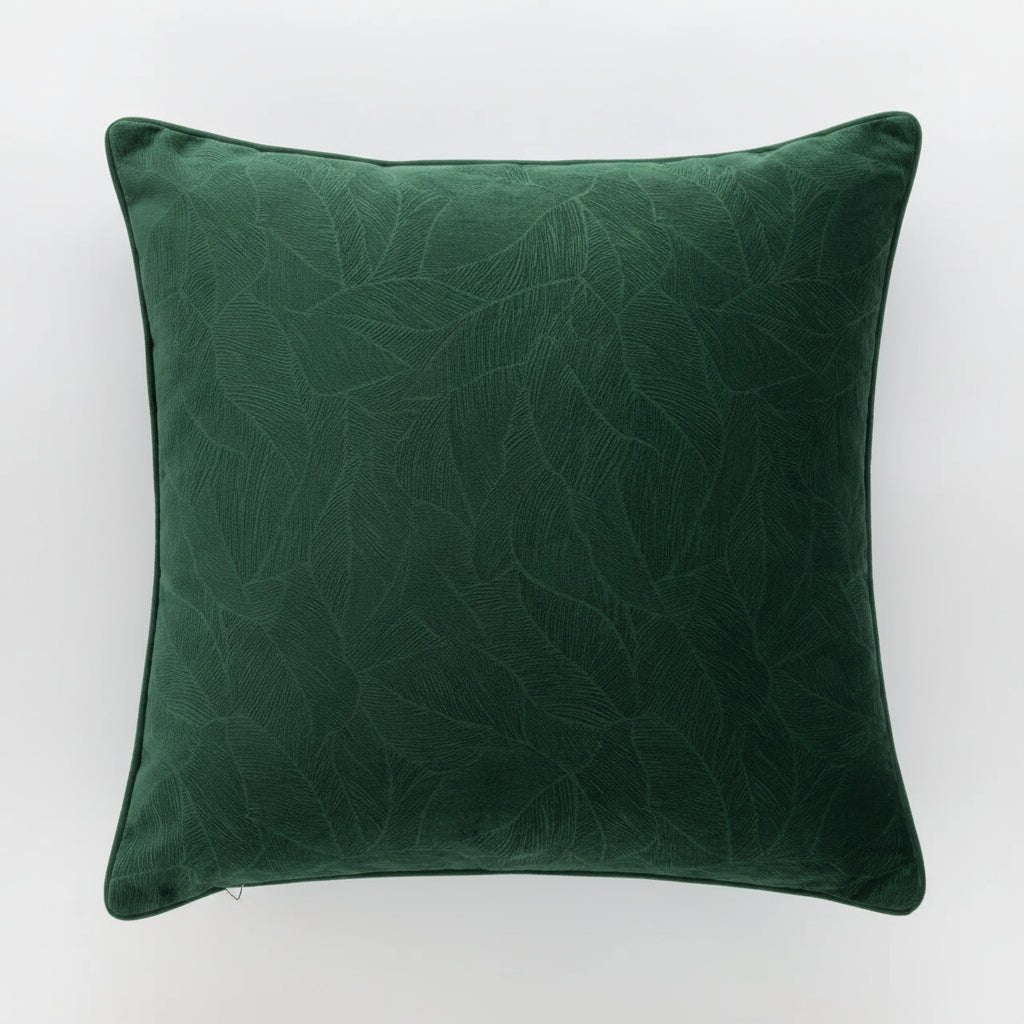 Cuscino arredo in velluto foglie verde | Rohome | Rohome
