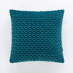 Cuscino arredo in velluto intreccio ottanio | Rohome | Rohome