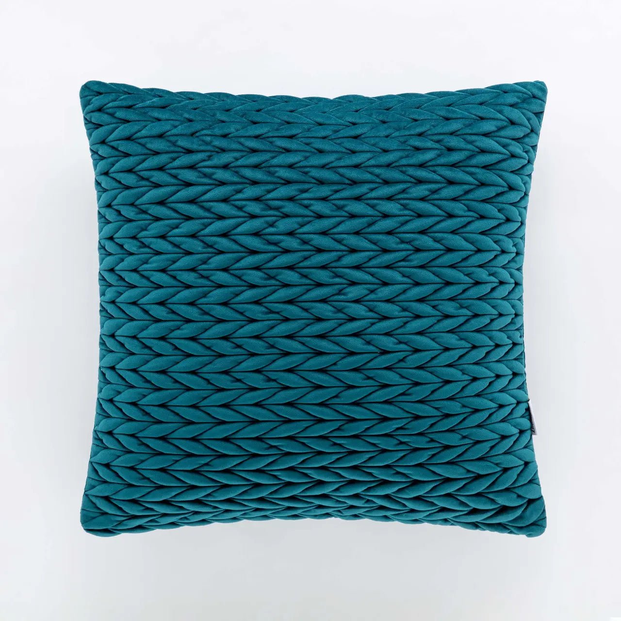 Cuscino arredo in velluto intreccio ottanio | Rohome | Rohome