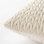Cuscino arredo in velluto intreccio panna | Rohome | Rohome