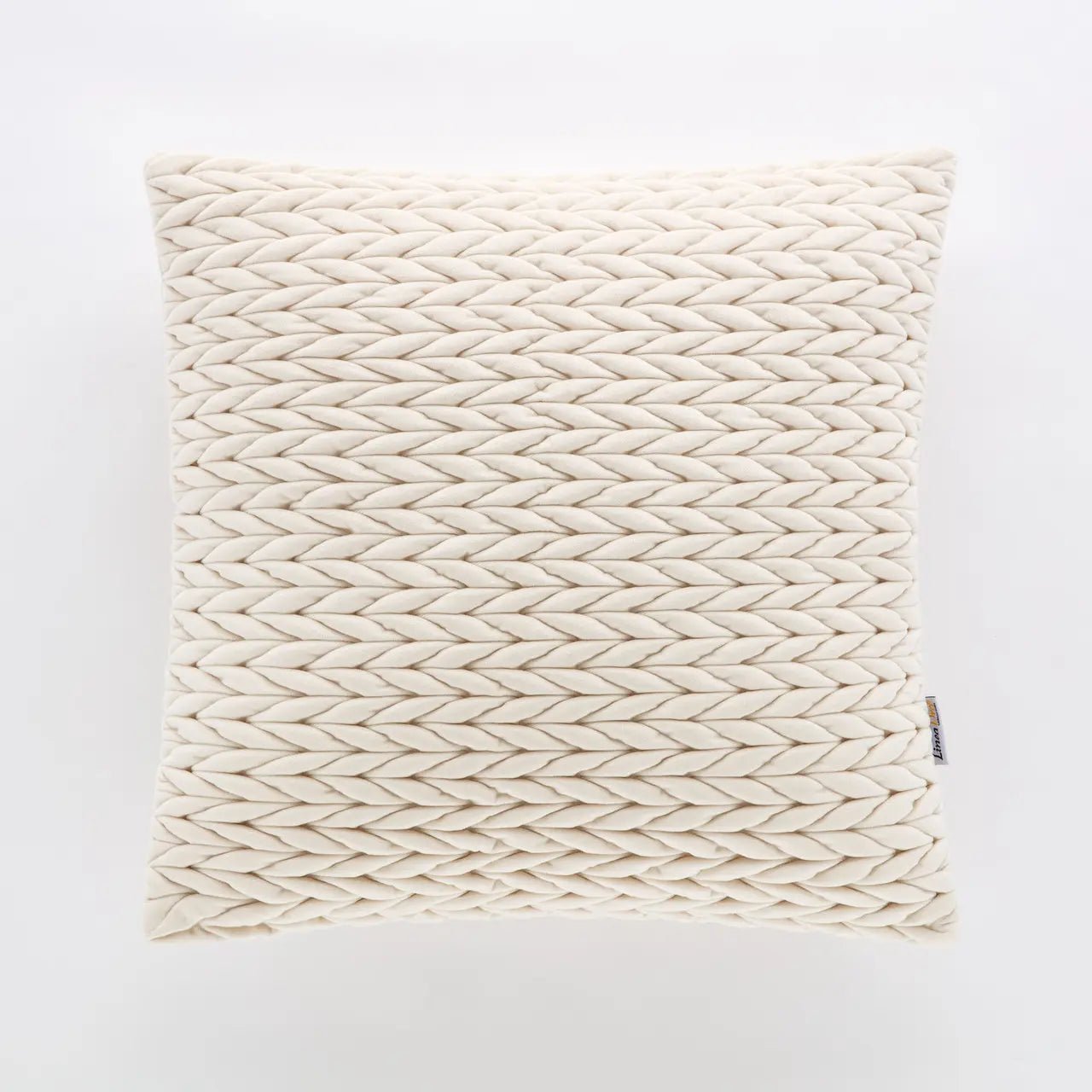 Cuscino arredo in velluto intreccio panna | Rohome | Rohome