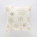 Cuscino Snow colore panna con fiocchi di neve | Rohome - Rohome