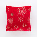 Cuscino Snow colore rosso con fiocchi di neve | Rohome | Rohome