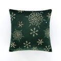 Cuscino Snow colore verde con fiocchi di neve | Rohome | Rohome
