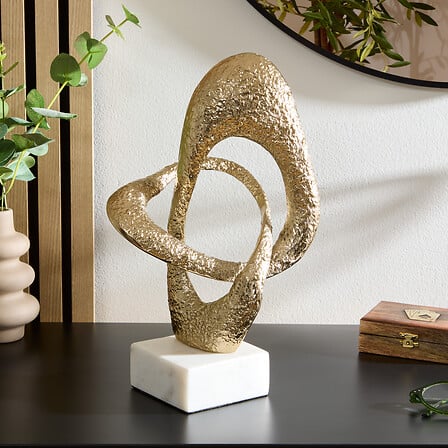 Oggetto decorativo astratto colore oro  | Rohome