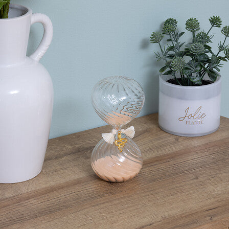 Clessidra decorativa con sabbia verde e ciondolo serpente | rohome