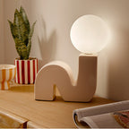 Lampada da tavolo in terracotta moderna onda | rohome