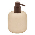 Dispenser di sapone colore beige pietra e colore legno | Rohome