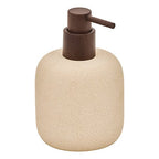 Dispenser di sapone colore beige pietra e colore legno | Rohome