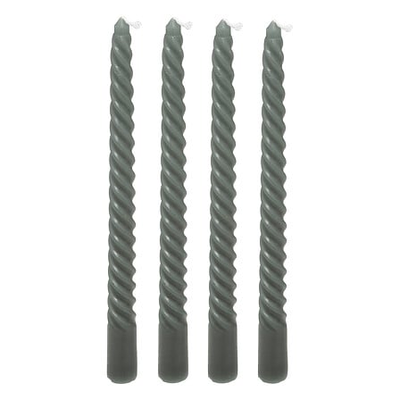 Set 4 Candele a stelo colore verde h.25cm | Rohome