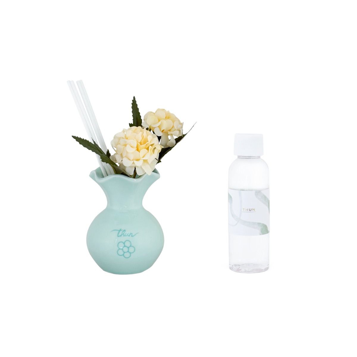 Thun - diffusore in porcellana con fiore colore blu | rohome