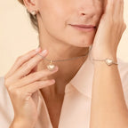Thun - Bracciale catena e tessuto con cuore | Rohome