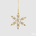 Edg - Addobbo per albero di Natale fiocco di neve oro | rohome | Rohome