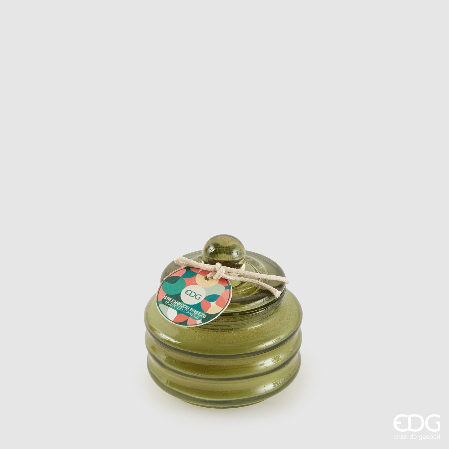 Edg - Bomboniera Candela profumata circle verde h.7.5cm| Rohome | Rohome